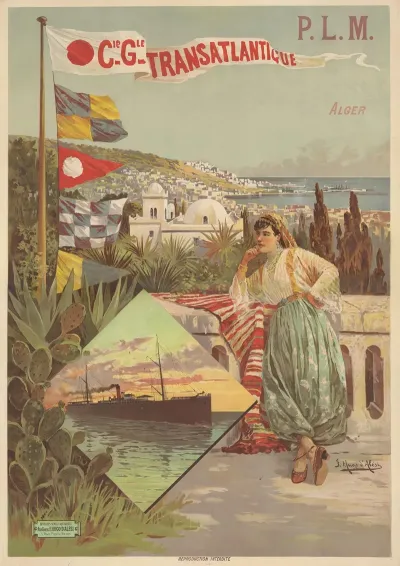 P L M Cie Gle Transatlantique Alger