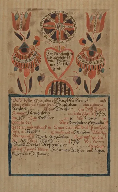 Pa German Birth Certificate