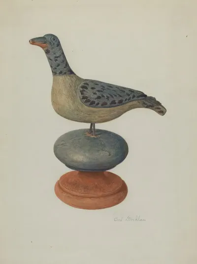 Pa German Carved Bird