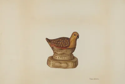 Pa German Chalkware Chicken