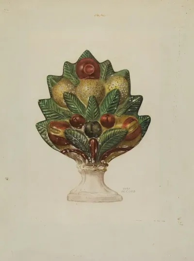 Pa German Chalkware Mantel Ornament