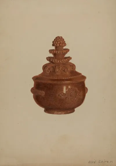 Pa German Covered Bowl