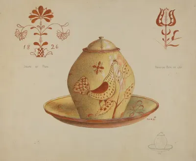 Pa German Covered Jar