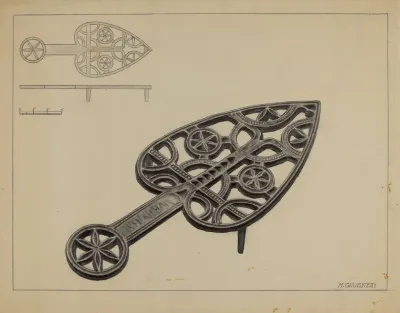 Pa German Flat Iron Holder 11