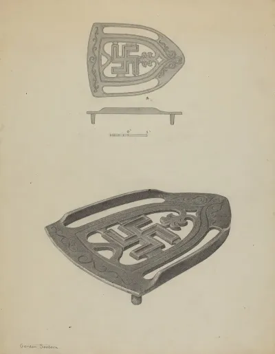 Pa German Flat Iron Holder 5