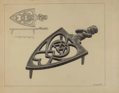 Pa German Flat Iron Holder 7