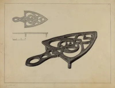 Pa German Flat Iron Holder 9