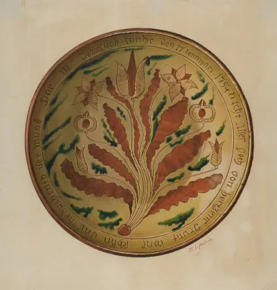 Pa German Plate 55