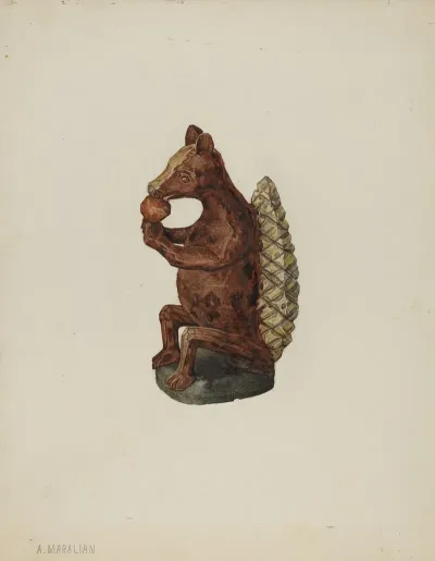 Pa German Squirrel Figure