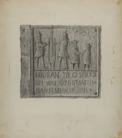 Pa German Stove Plate 30
