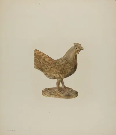 Pa German Toy Hen