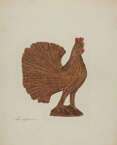 Pa German Toy Rooster 2