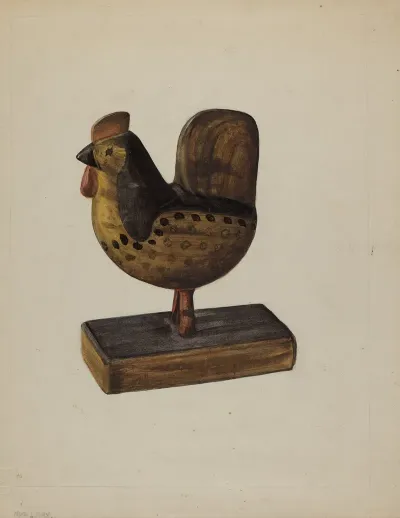 Pa German Toy Rooster 3