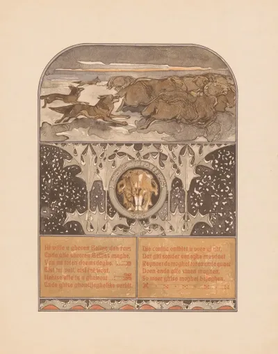 Pack Of Wolves Hunting Sheep