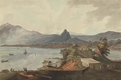 Padres Rock And Sugar Loaf Mountain From Bencooler Sumatra 1799