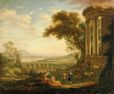 Paesaggio Con Satiro E Ninfa