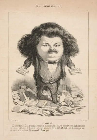 Pagnerre Former Member Of The Provisional Government And From The Comic Almanach