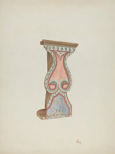 Painted Wall Stand For Flowers Etc
