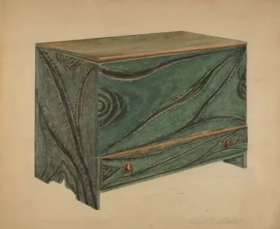 Painted Wooden Chest 2