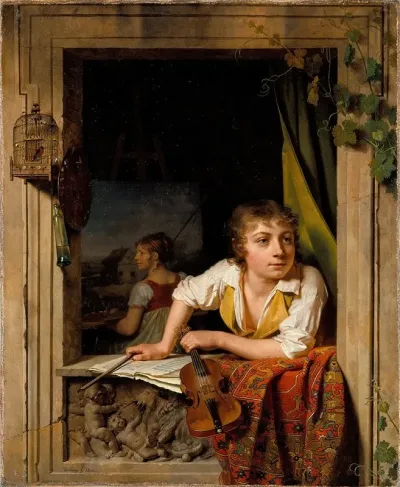 Painting And Music Portrait Of The Artists Son