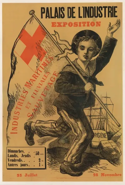Palais De Lindustrie Exposition Du 25 Juillet Au 25 Novembre 1888 Industries Maritimes Et Fluviales Sauvetage