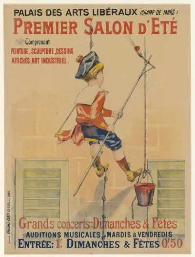 Palais Des Arts Liberaux Champ De Mars Premier Salon Dete Comprenant Peinture Sculpture Dessins Affiches Art Industriel