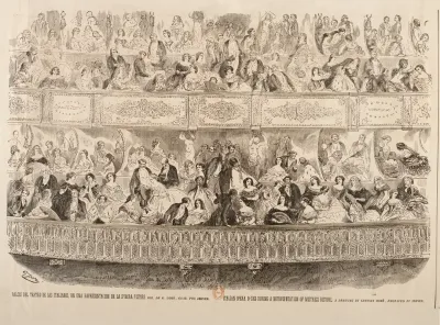 Palcos Del Teatro De Los Italianos En Una Representacion De La Sinora Ristori