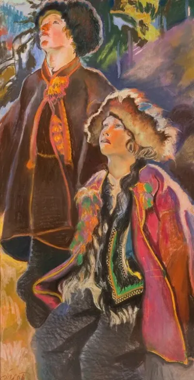 Palm Sunday Triptych Hutsul Boys