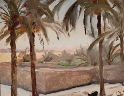 Palm Trees Against The Pyramids From The Journey To Egypt