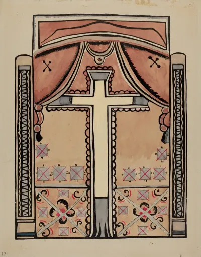 Panel Cross And Drapes