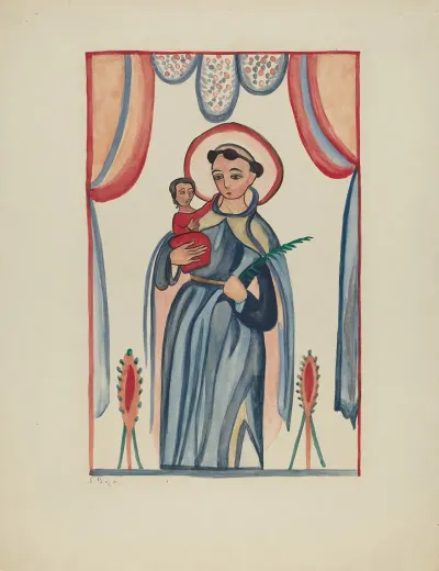 Panel From Altar Piece Of San Antonio