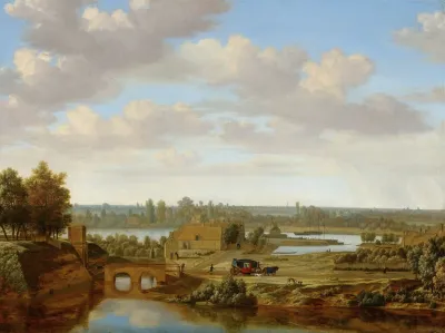 Panorama Near Arnhem With The Rhine Gate
