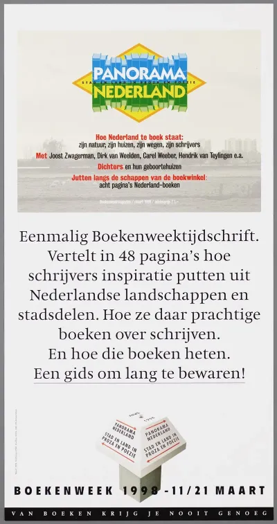 Panorama Nederland Boekenweek 1998 11 1 Maart