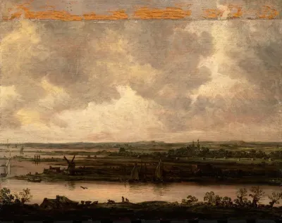 Panoramic View Of The River Spaarne And The Haarlemmermeer