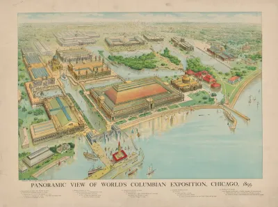 Panoramic View Of The Worlds Columbian Exposition Chicago 1893