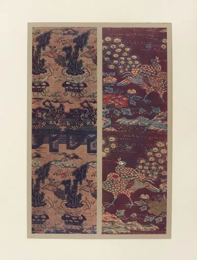 Paons Et Pivoines Motifs Ornementaux
