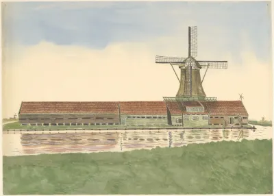 Papiermolen De Eendracht Aan De Westzijde Van Het Zaandammerpad Wormer