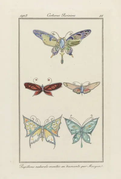 Papillons Naturels Montes En Diamants