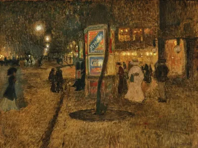 Paris A Nocturnal Street Scene