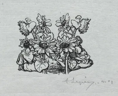 Paris Almanac 1897 Tail Piece Summer