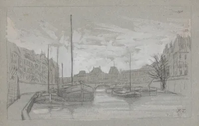 Paris Bateaux Sur La Seine Pres Dun Pont