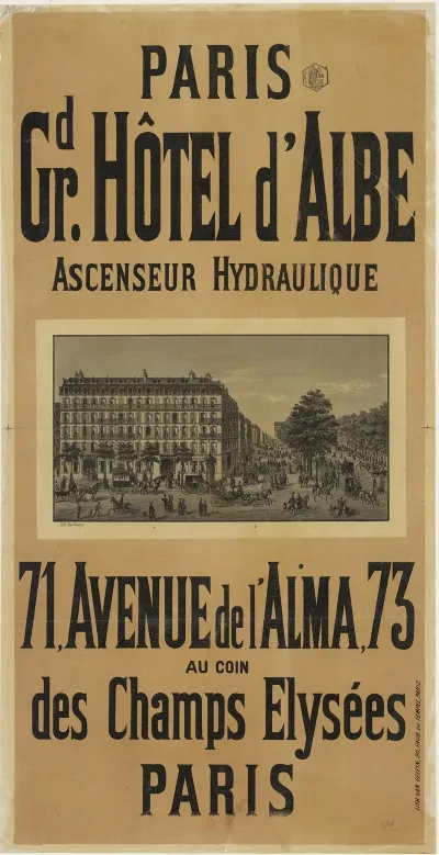 Paris Grand Hotel Dalbe Ascenseur Hydraulique