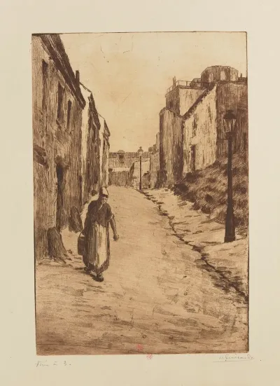 Paris La Rue Cortot Montmartre
