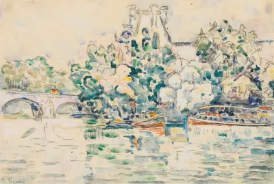 Paris La Seine Au Pont Royal