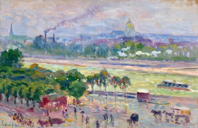 Paris La Seine Et La Place De Lalma