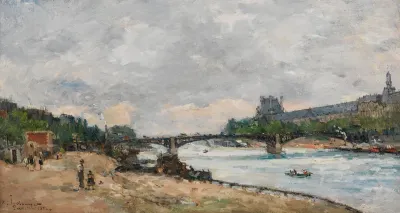 Paris La Seine Et Le Louvre