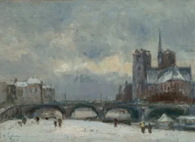 Paris Notre Dame Neige