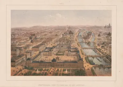 Paris Panorama Des Tuileries Et Du Louvre