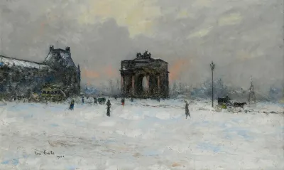 Paris The Pavillon De Flore And The Arc De Triomphe Of The Carrousel