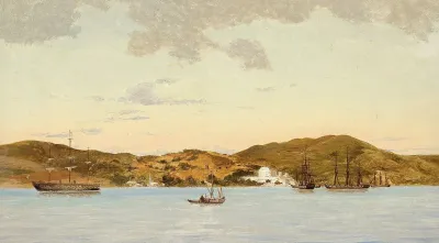 Parti Fra Middelhavet Med Hvide Bygninger Ved Kysten